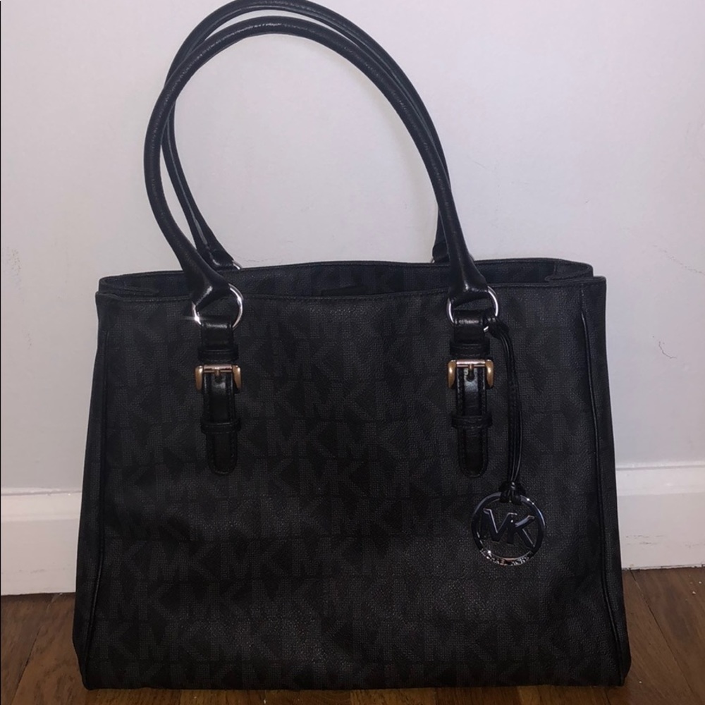 Black Monogram Michael Kors Tote